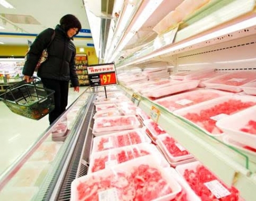 Importações de carne suína da China disparam em dezembro