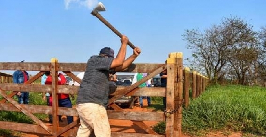 Fazenda considerada produtiva pelo Incra foi invadida em Santa Cruz do Rio Pardo. Foto Reprodução