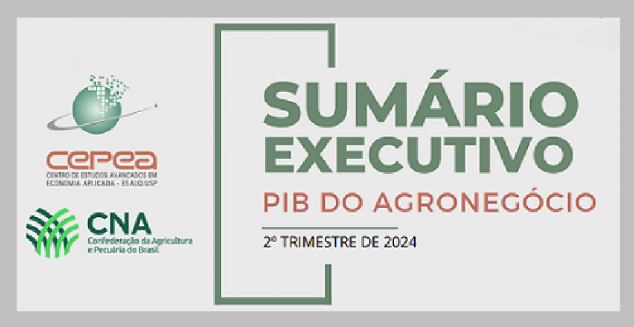 Sumário Executivo do PIB do Agronegócio 2º Trimestre/2024